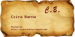 Czira Barna névjegykártya